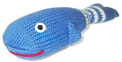 

Estella Hand Knit Organic Whale Rattle Baby Toy Rattle(Multicolor)