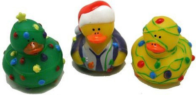

Fun Express Christmas Lights Rubber Duckies Bath Toy(Multicolor)