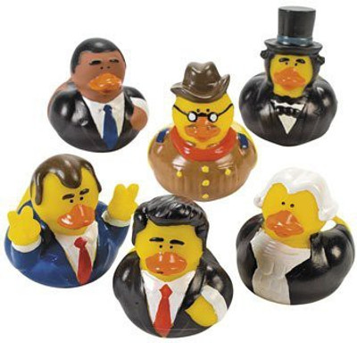 

Fun Express US President Rubber Ducks - 12 pcs Bath Toy(Multicolor)