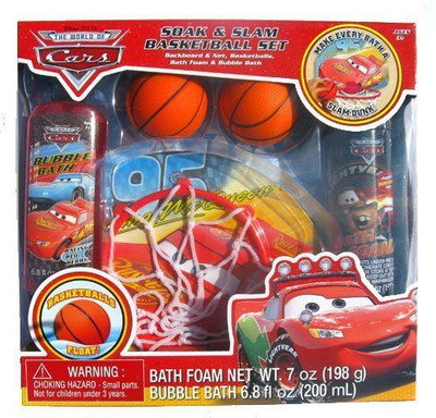

MZB Disney Cars Bath Set (Soak & Slam Basketball Set) Bath Toy(Multicolor)