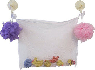 

Kidelle (Tm)Baby Bath Toy Organizer With Two Large Sturdy Multi Purpose Suction Hooks Tub Storage Toy Bag Fast Drying Bath Toy(Multicolor)