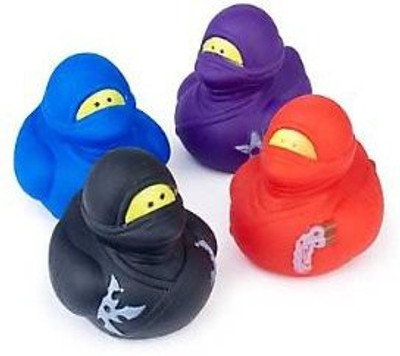 

Fun Express Ninja Rubber Ducks (12 Pack) Bath Toy(Multicolor)