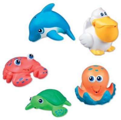 

Munchkinz 5 Sea Squirts Baby Bath Toys Bath Toy(Multicolor)