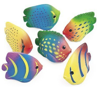 

Fun Express Vinyl Mini Tropical Fish Squirts Bath Toy(Multicolor)