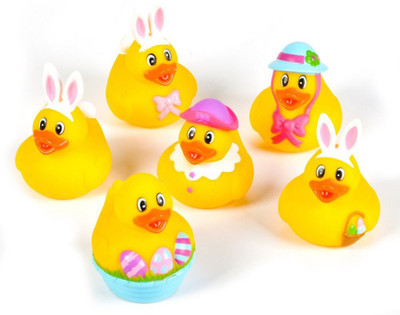 

RINCO 12 Easter Rubber Ducks / Duckies 2" New Bath Toy(Multicolor)