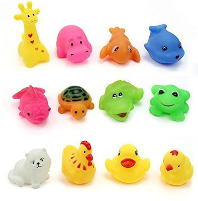 

ElecMotive 12 Pcs/Lot Mixed Different Animal Bath Toys Children Washing Education Toys Bath Toy(Multicolor)