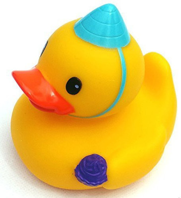 

Infantino Rubber Ducky~ Yellow Birthday Bath Toy(Yellow)