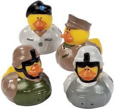 

Fun Express 12 Military Rubber Ducks Bath Toy(Multicolor)