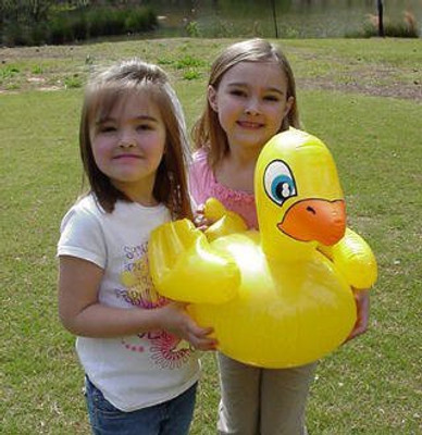 

FX Yellow Ducky Inflatable Pool Toy ~ It Squeaks Bath Toy(Yellow)