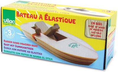 

Vilac Rubber Band Powered Boat Bath Toy(Multicolor)