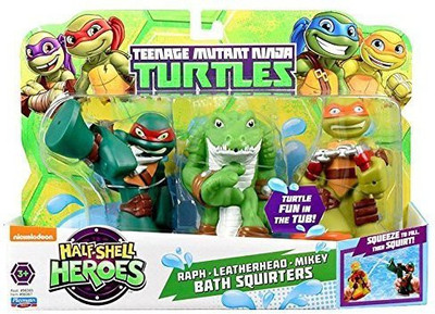

Teenage Mutant Ninja Turtles Pre-Cool Half Shell Heroes Michelangelo, Leatherhead And Raphael Bathtub Squirter Figure (Pack Of 3) Bath Toy(Multicolor)