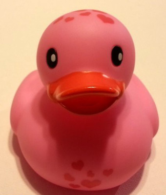 

Infantino Pink Heart Rubber Ducky Bath Toy(Pink)