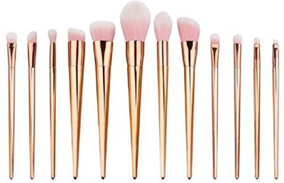 

Lookatool Make Up Foundation Eyebrow Eyeliner Blush Cosmetic Concealer Brushes (rose Gold) for Ladies(Pack of 12)