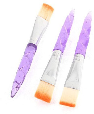 

Rosallini Beauty Tool Clear Purple Plastic Handle Mud Mask Brush For Woman(Pack of 3)