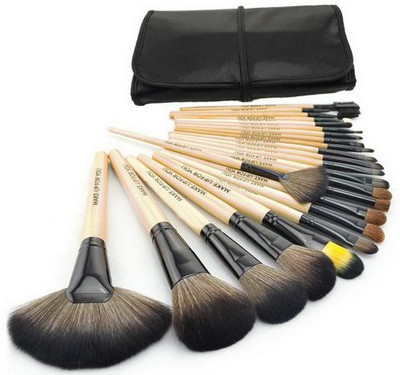 

Panda Superstore Set Of 24 Beauty Tools Cosmetic Brush Set Fiber Hair Makeup With Case Burlywood(Pack of 24)