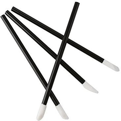 

Shintop Disposable Lip Brushes Lipstick Gloss Wands Applicator Perfect Make Up Tool ( Black)(Pack of 50)