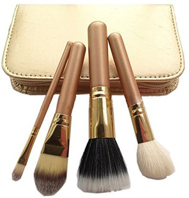 

Iebeauty New Women High Quality Pro Cosmetics Makeup Brush Set Champagne Bag(Pack of 4)