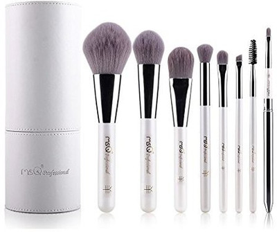 

Msq Professional Cosmetic Makeup Brush Set Kit With Gorgeous Cup Case (pearl White)(Pack of 8)