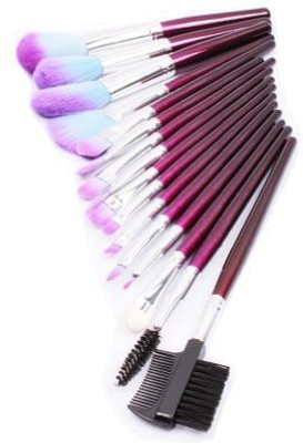 

Miss K Miss.k Pro Makeup Brushes W/ Slotted Purple Pouch Eyeshadow Blusher Brush Grid(Pack of 16)