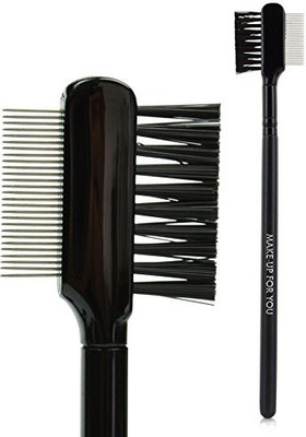 Mu&mu Makeup Eyelash Brush Steel Comb Brush Double-side Brush(Pack of 1)
