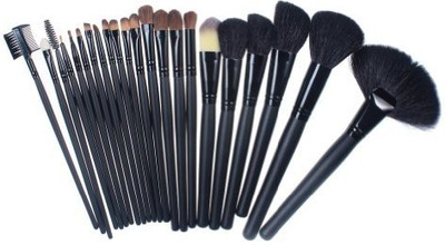 

So Beauty Professional Cosmetic Black Bar Make Up Brush Set With Bag Case(Pack of 24)