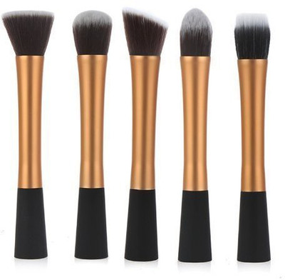 

Joly Cosmetic Brush Face Makeup Set Blusher Powder Foundation Beauty Tool Kit- (gold)(Pack of 5)