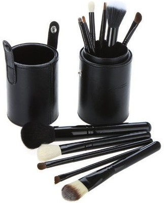 

Etree Brush Kit Makeup Tool With Cup Leather Holder Case Best Birthday Gift For Your Beloved (black)(Pack of 12)