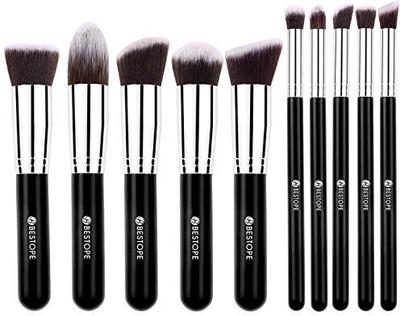 

Bestope Premium Set Cosmetics Synthetic Kabuki Make Up Brush(Pack of 10)