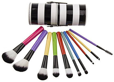 

Iebeauty Cosmetics Super Soft High Quality Brush Set - Pop Art Brush Set（no Brand!)(Pack of 10)