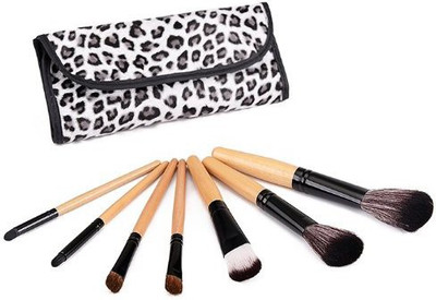 

Fraulein 38 Fraulein3�8 Wooden Handle Makeup Brushes Set W/leopard Case New(Pack of 7)