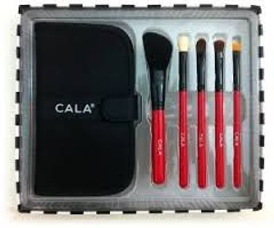 

Cala Red Travel Brush Set With Black Case(Pack of 5)