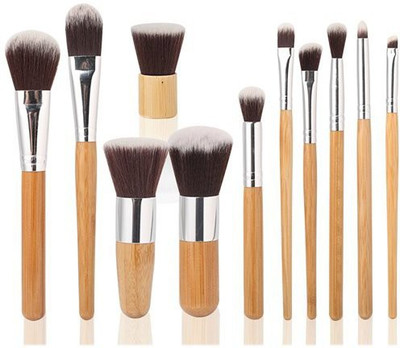 

Iebeauty ® Cosmetic Makeup Kabuki Powder Foundation Brush Blusher Tools+bag(Pack of 11)