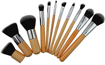 

Broadfashion Wood Handle Makeup Sets Cosmetic Eyeshadow Foundation Concealer Brush Sets Brushes(Pack of 11)