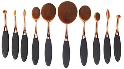 Aboel Soft Oval Toothbrush Foundation Eyeliner Blush Contour Brushes(Pack of 10)