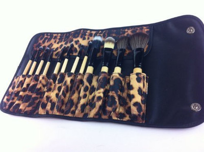

Beauty Solutions Pro Makeup Brush Set (african Leopard) Leather Case(Pack of 12)