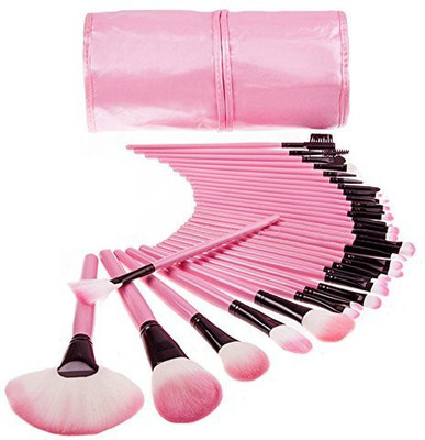 

Zj-cosm Mlm� Elegant Professional Useful Makeup Cosmetic Brush Set Tools With Black Leather Case Wool Hair(Pack of 32)