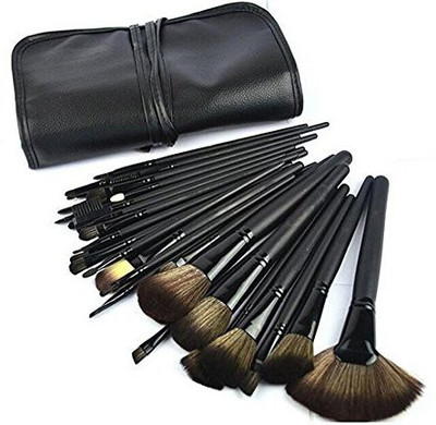 

Zj-cosm Zjkc Elegant Professional Useful Makeup Cosmetic Brush Set Tools With Black Leather Case Wool Hair(Pack of 32)