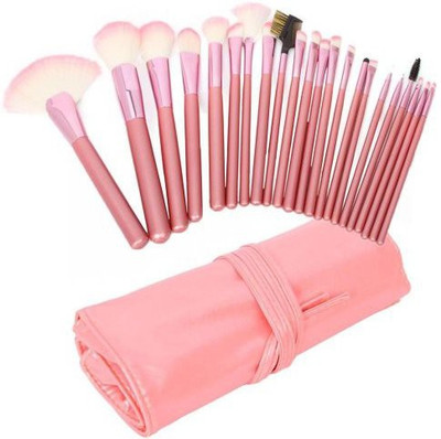 

Kupoo Professional Cosmetic Makeup Brush Set With Pink Bag Hot Selling(Pack of 22)