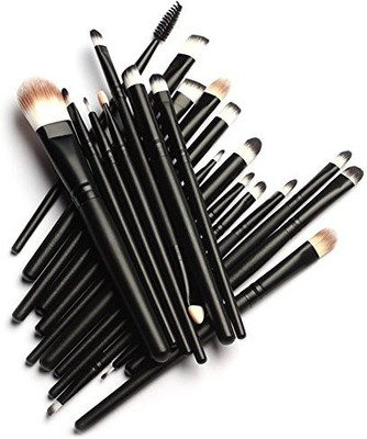 

Unimeix Pro Makeup Set Powder Foundation Eyeshadow Eyeliner Lip Cosmetic Brushes (black)(Pack of 20)
