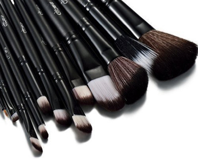 

Glow Black Make Up Brushes Set With Crocodile Leather Design Case(Pack of 12)
