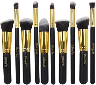 

Joly Professional Gold Pro Foundation Blush Kabuki Flat Liquid Brush Kabuki Synthetic Cosmetics Tool(Pack of 10)