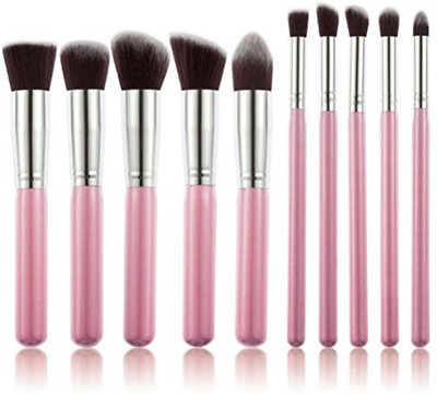 

Nuolux Cosmetic Makeup Brushes Set (pink)(Pack of 10)