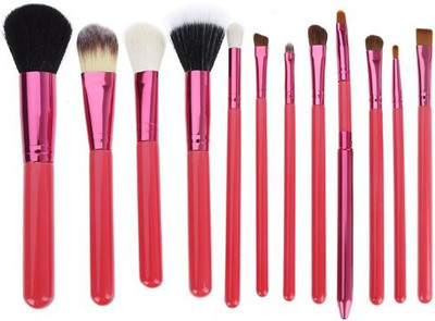

Abody New Professional Makeup Brush Set Cosmetic Brush Kit Makeup Tool With Cup Leather Holder Case (rose)(Pack of 12)