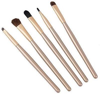 

Niceeshop Professional Eyeshadow Brushes Set Kit Eye Makeup Tool With Round Tube Case,gold By(Pack of 5)