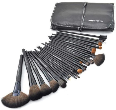 

Make-up For You Makeup Brushes Set With Pouch Professional Cosmetic Tools (black)(Pack of 32)