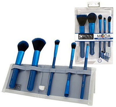 

Royal & Langnickel Moda Perfect Mineral Makeup Brush Flip Kit, Blue(Pack of 6)