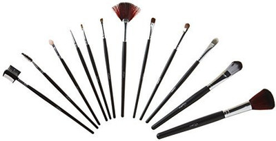 

Glow Professional Makeup Brushes Set In Red Checkered Case(Pack of 12)