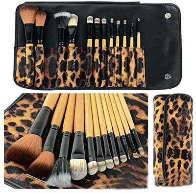 

Emylike Makeup Brushes Studio Pro Makeup Make Up Cosmetic Brush Set Kit W/leopard Pattern Case(Pack of 12)