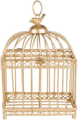 

Chumbak Boxy Bird - Large Iron Tealight Holder(Gold, Pack of 1)