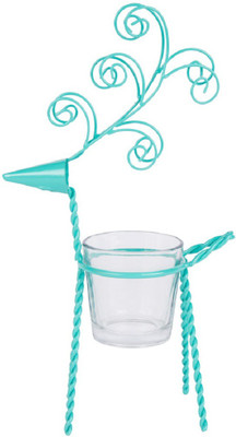 

Chumbak Dear Deer Iron Tealight Holder(Blue, Pack of 1)
